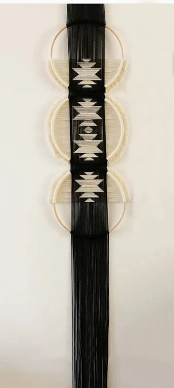 Handwoven Cotton Macramé Wall Hanging – Round Design