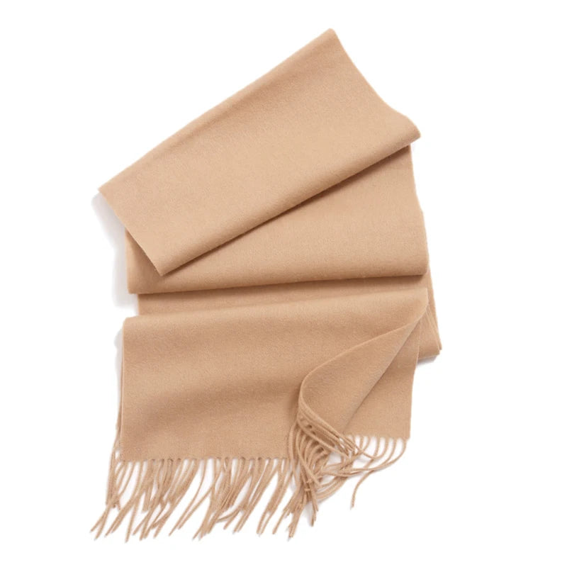 Long Wool Scarf – Solid Colour