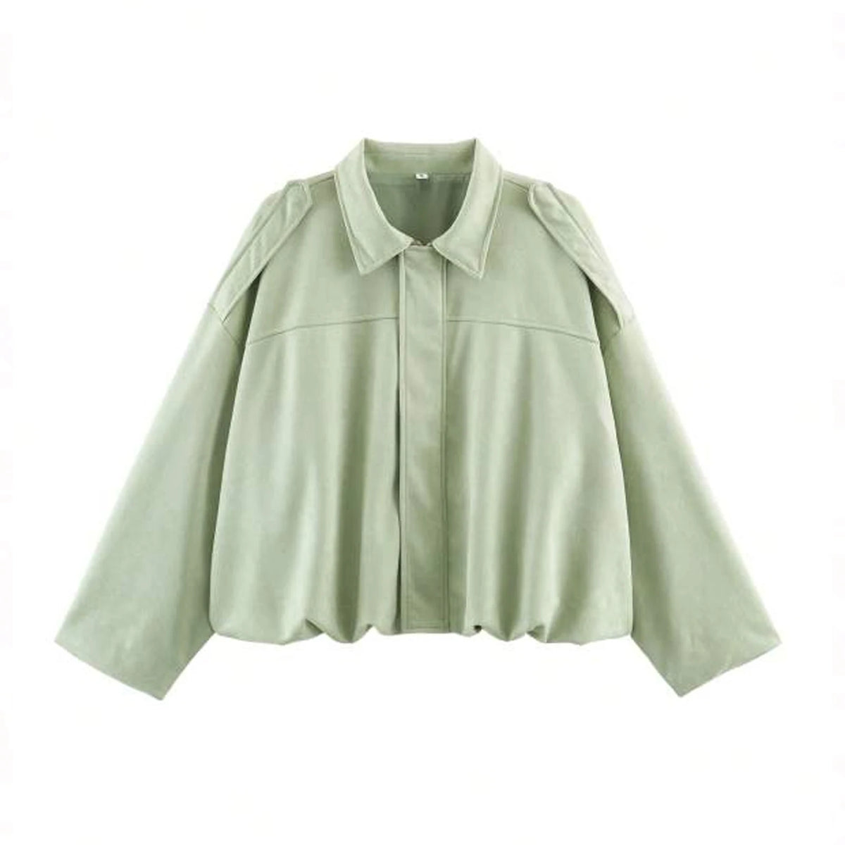 Relaxed Suede-Look Batwing Jacket
