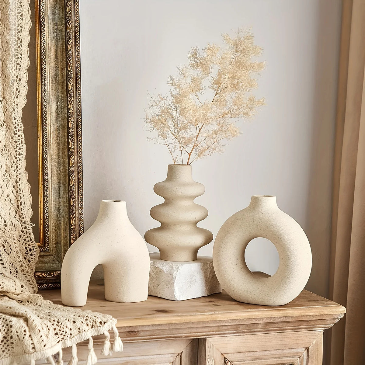 Bohemian Ceramic Decorative Vases