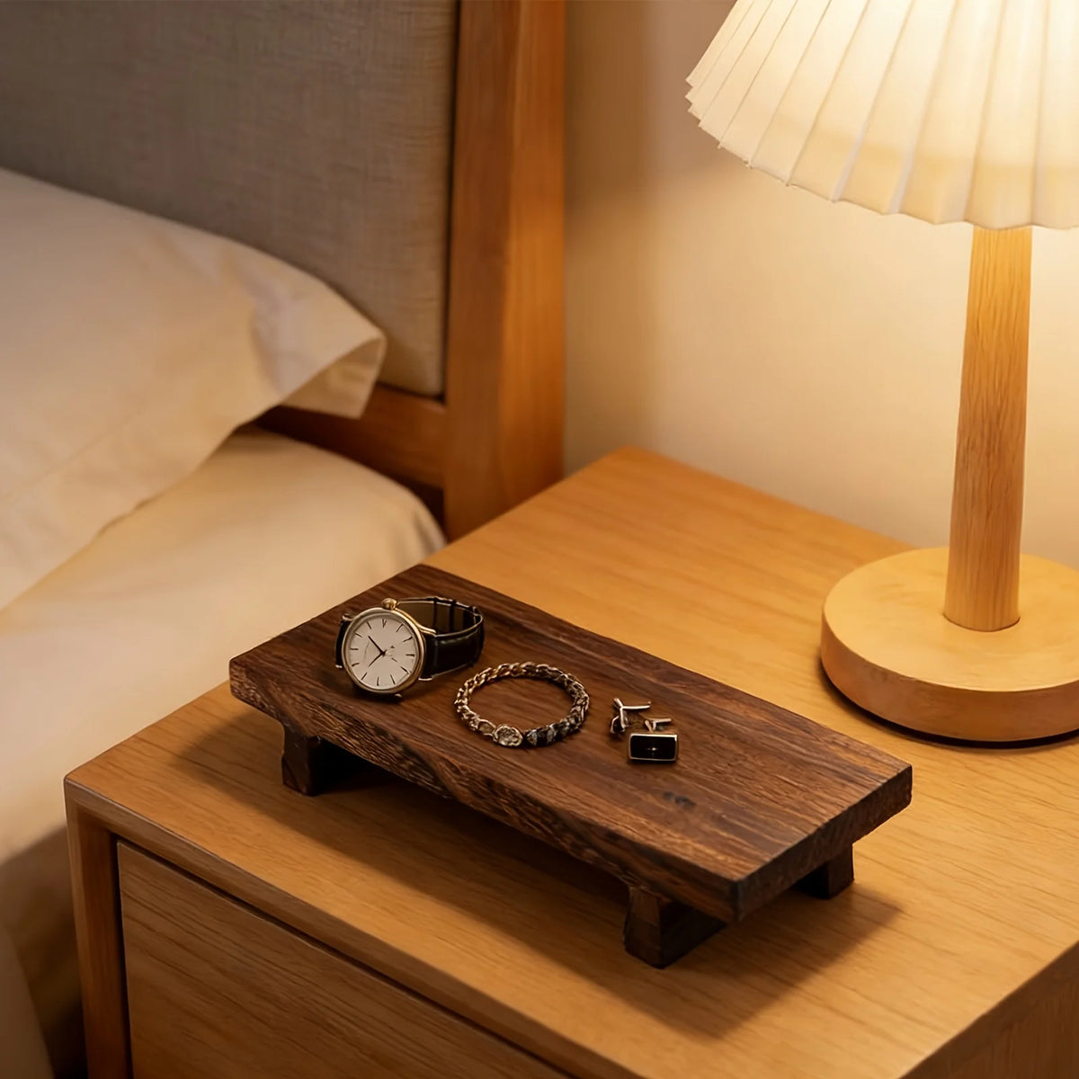 Vintage-Style Wooden Decorative Tray