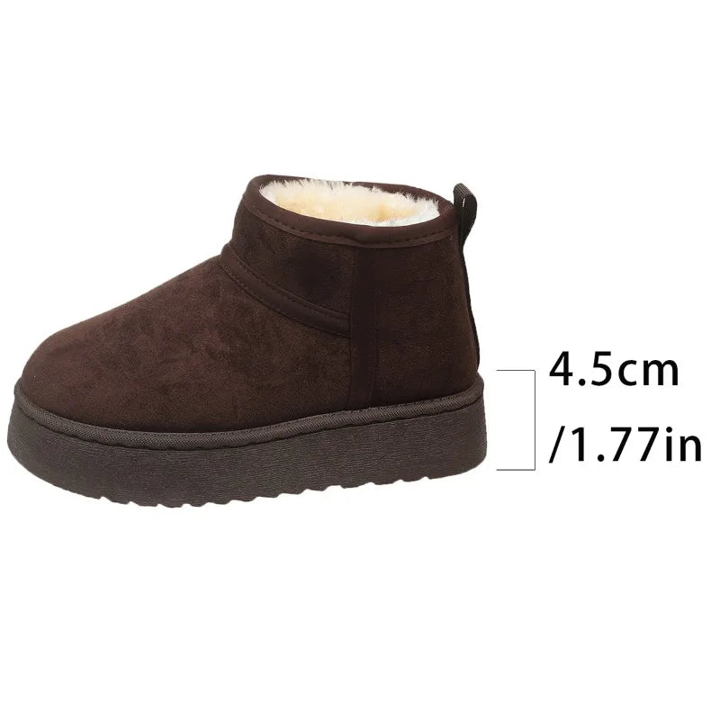 Flannel-Lined Slip-On Ankle Boots