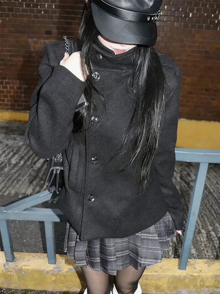 Minimalist Long-Sleeve Black Layering Top