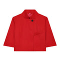 Stand-Collar Short-Sleeve Blazer