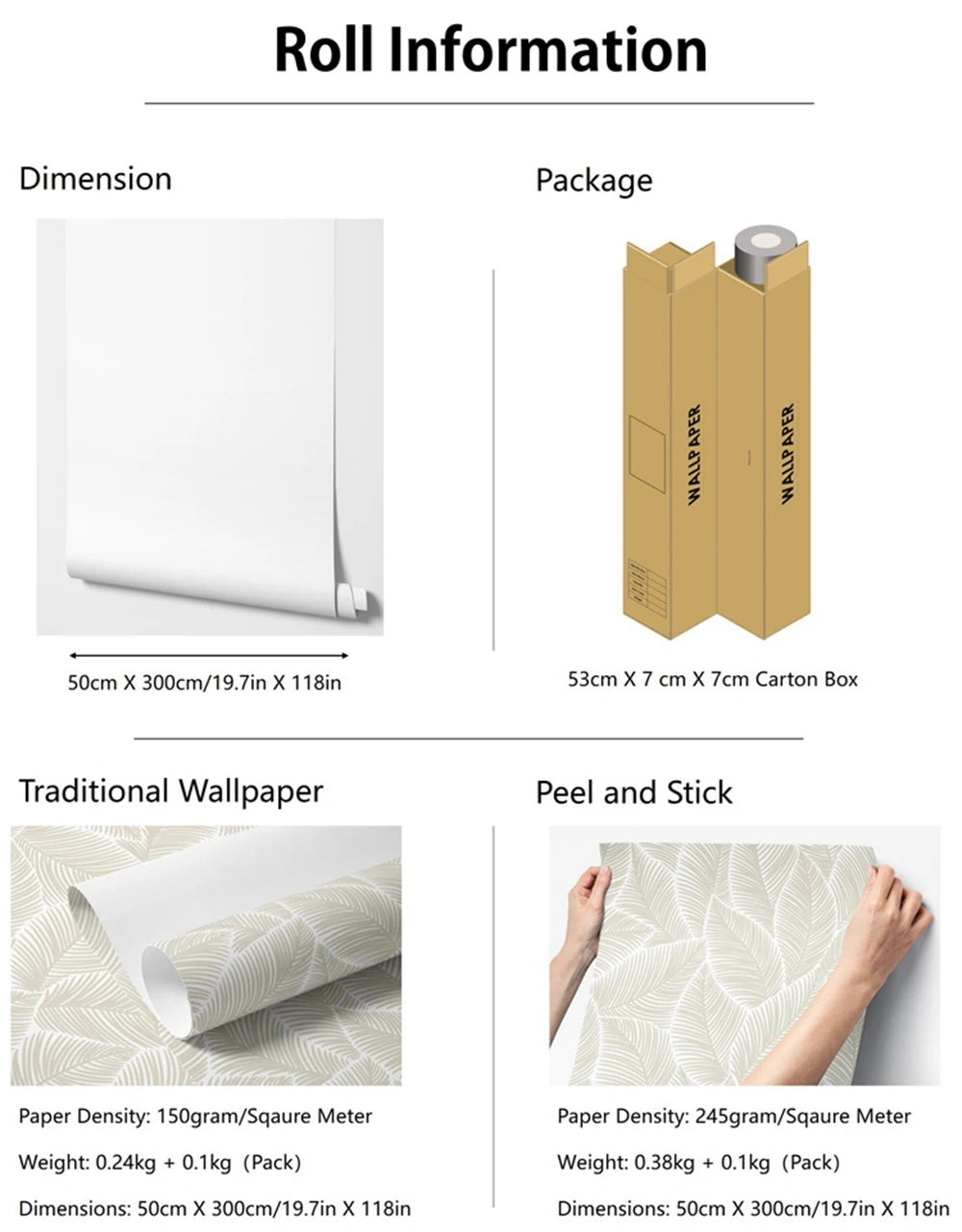 Modern Geometric Wallpaper – 50 × 300 cm