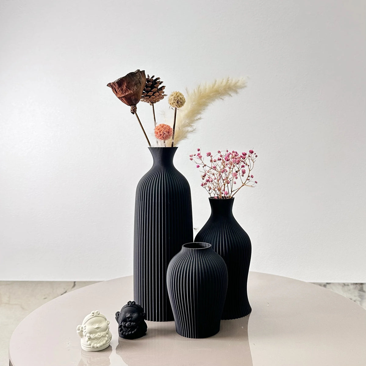 3-Piece Decorative Vase Set for Dried Flowers