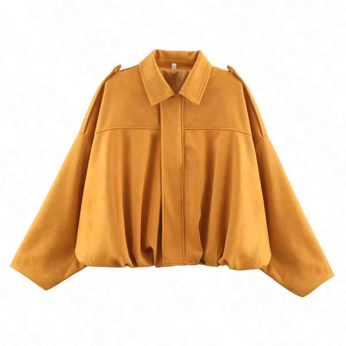 Relaxed Suede-Look Batwing Jacket