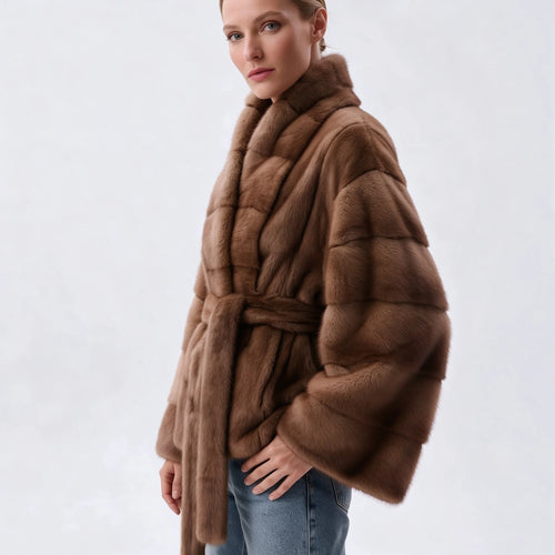 Belted Long-Sleeve Jacket