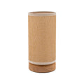 Fabric-Shade LED Table Lamp with Wooden Base