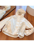 Lightweight Nylon Jacket with Concealed Hood