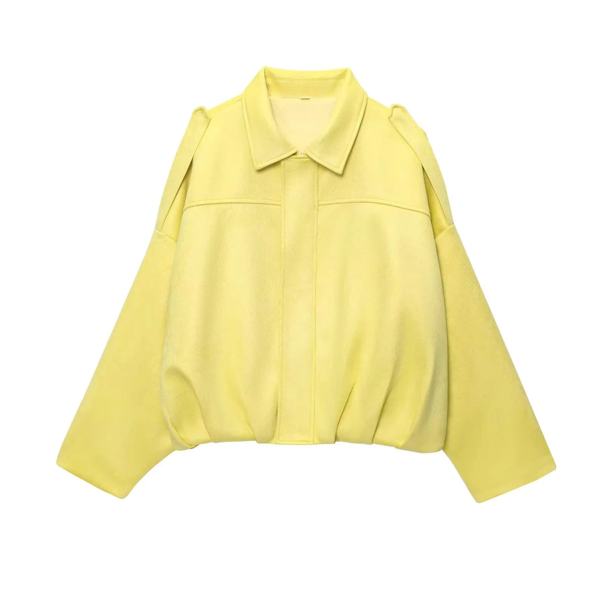 Relaxed Suede-Look Batwing Jacket