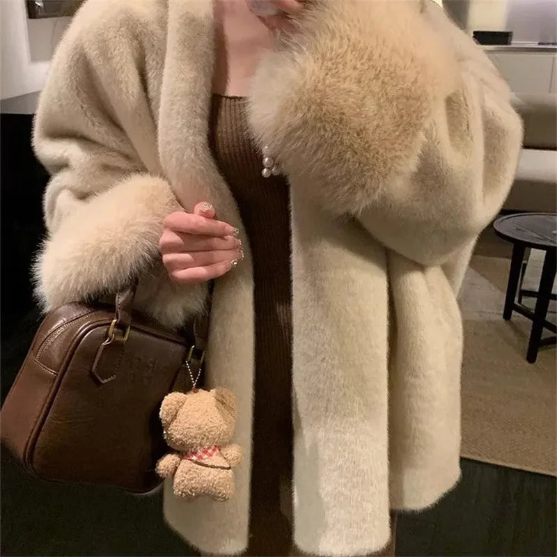 Relaxed-Fit Faux-Fur Coat