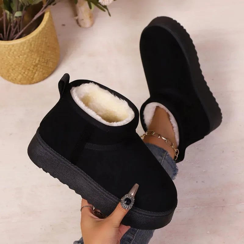 Flannel-Lined Slip-On Ankle Boots