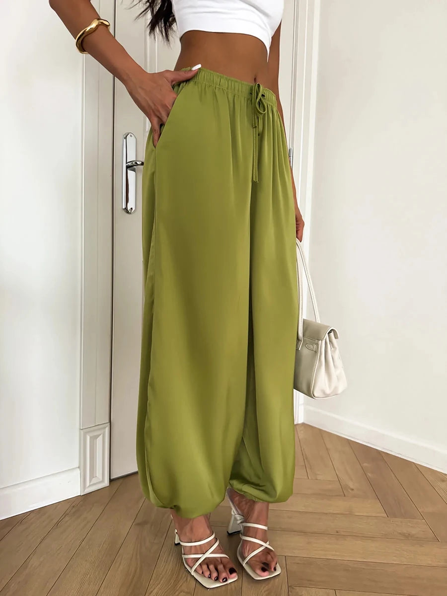 Relaxed Ankle-Length Harem Trousers