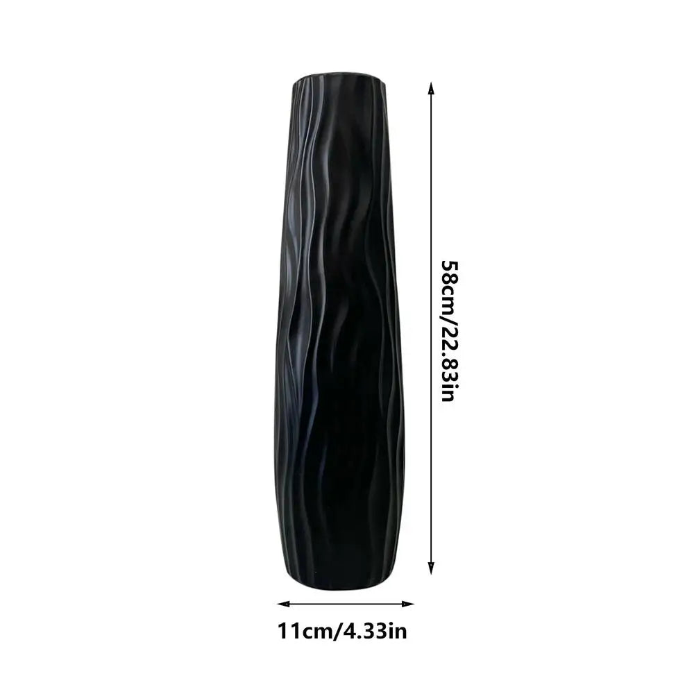 Textured Plastic Floor Vase – 58 cm