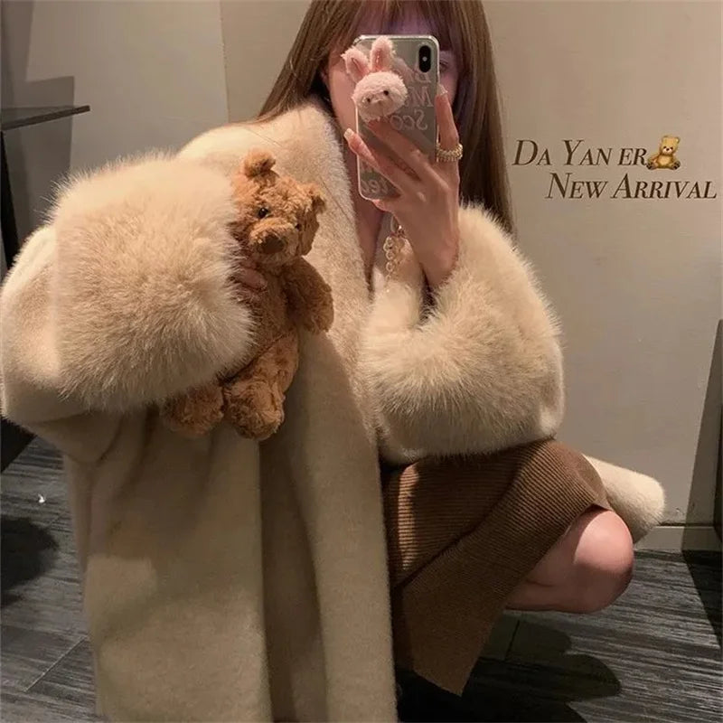Relaxed-Fit Faux-Fur Coat