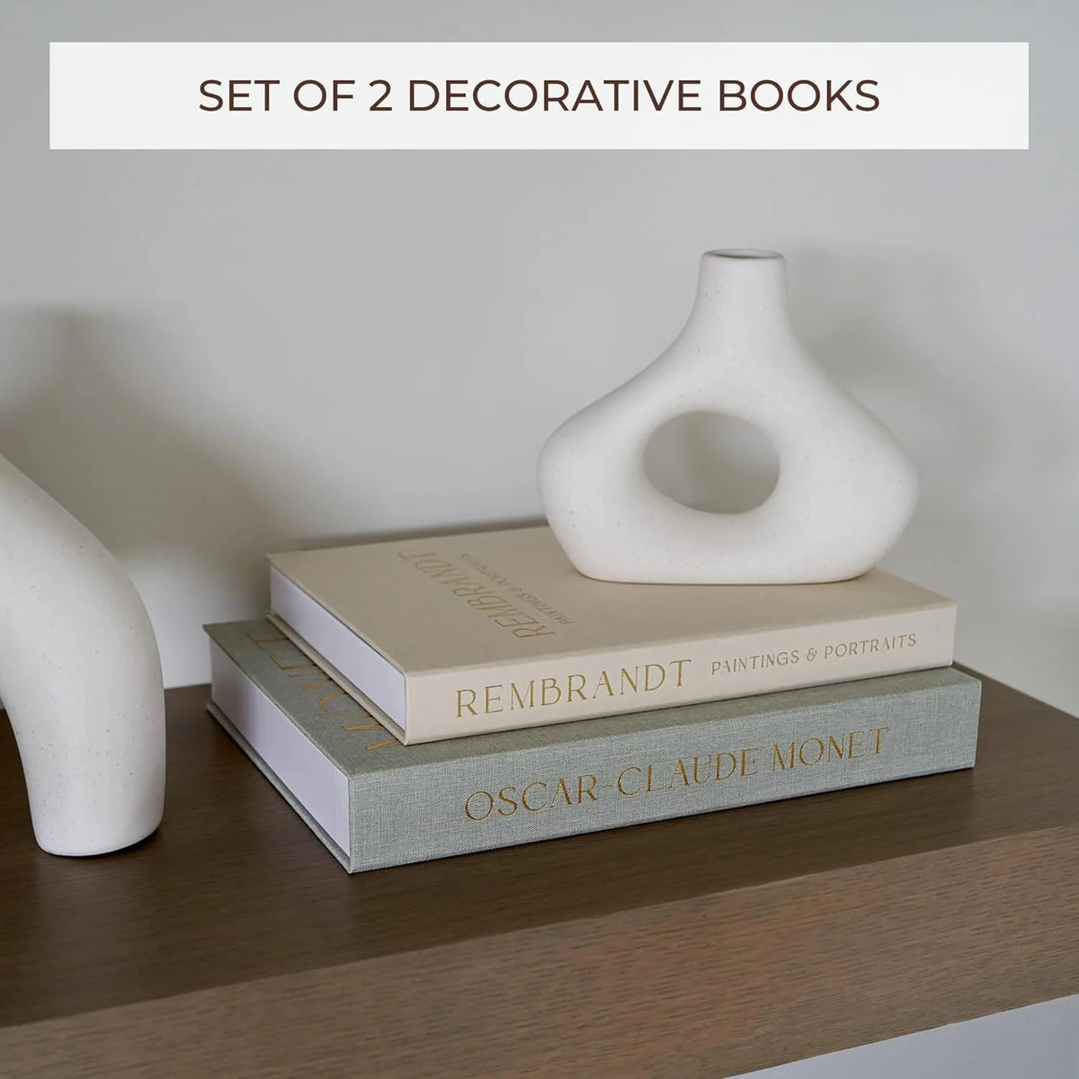 Linen-Look Decorative Book Storage Boxes – Set of 2