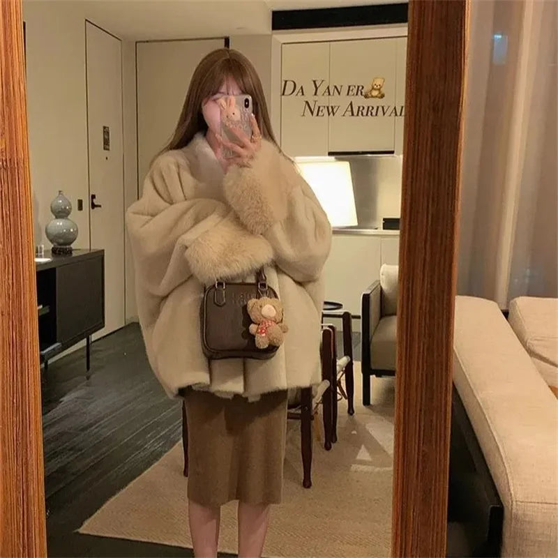 Relaxed-Fit Faux-Fur Coat