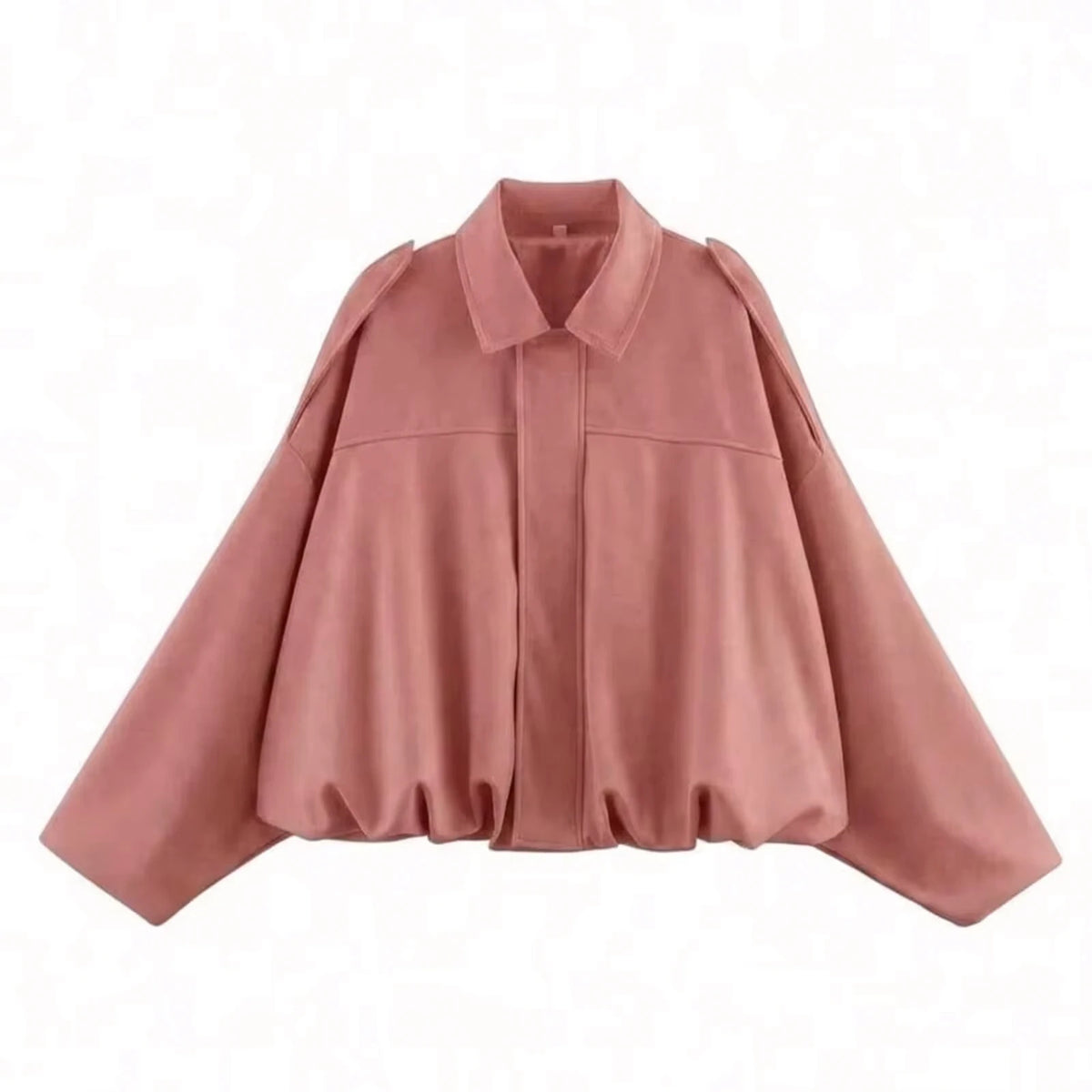 Relaxed Suede-Look Batwing Jacket