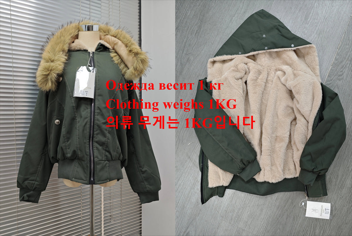 Hooded Padded Parka with Zip Front