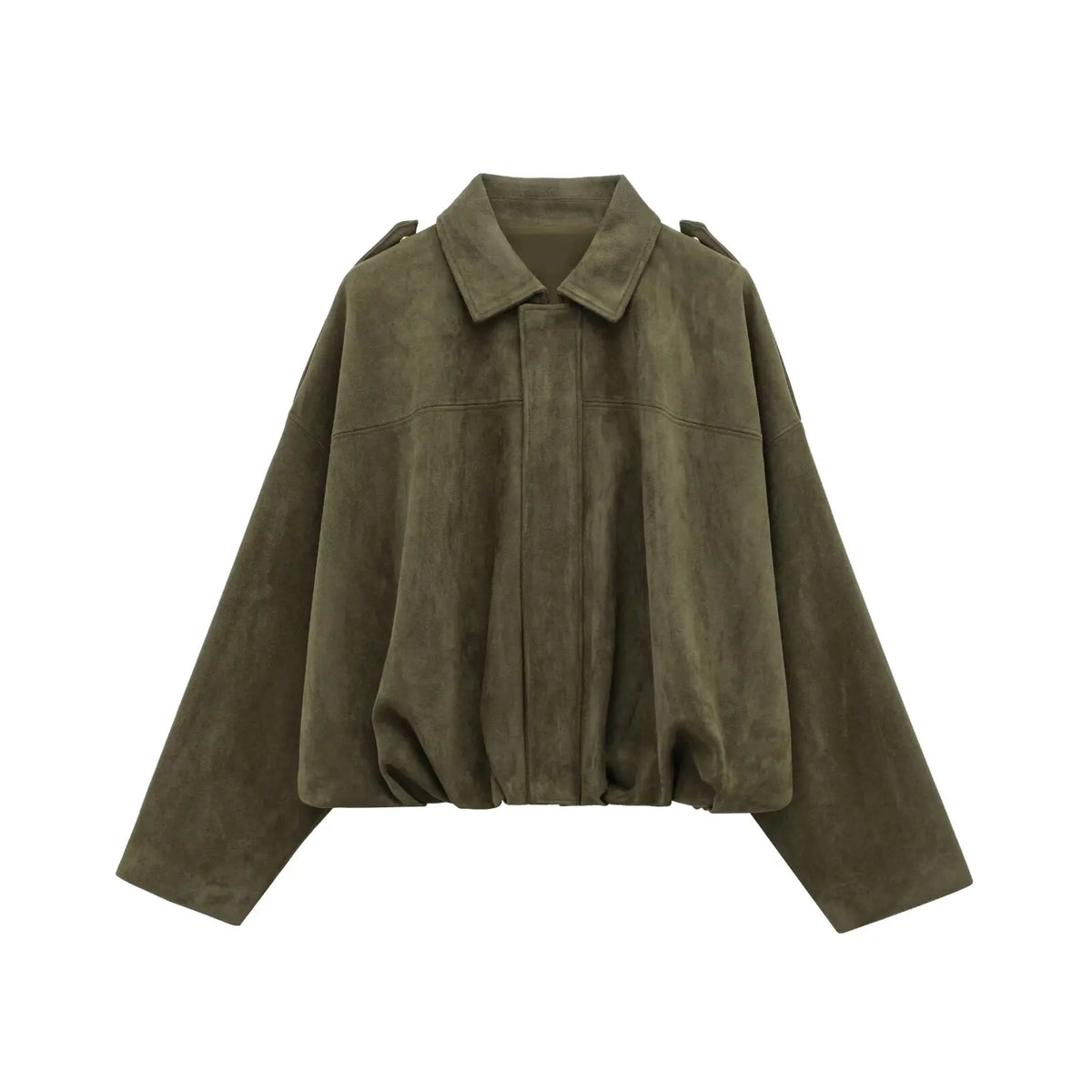 Relaxed Suede-Look Batwing Jacket