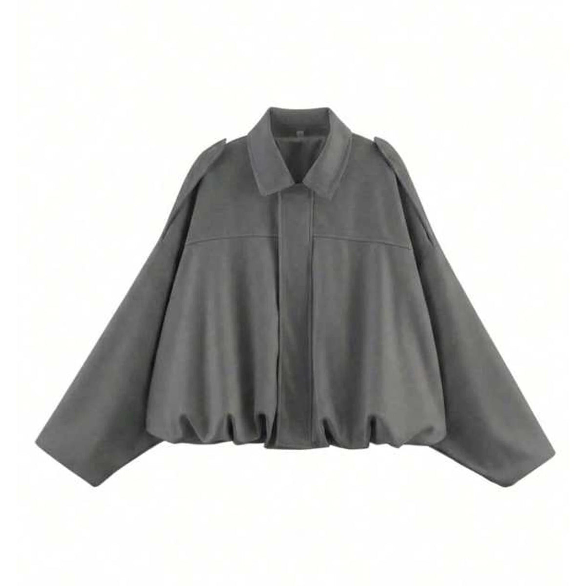 Relaxed Suede-Look Batwing Jacket