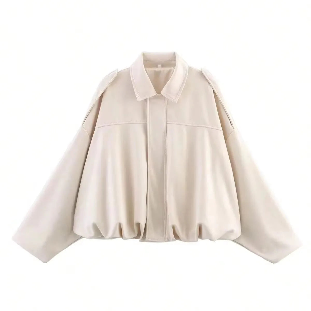 Relaxed Suede-Look Batwing Jacket