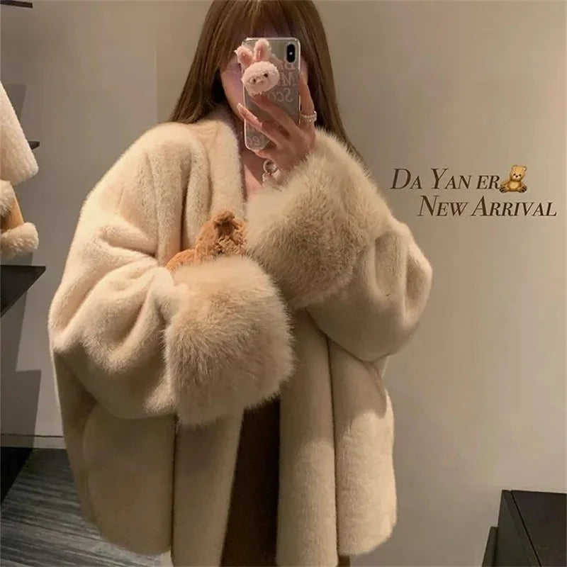 Relaxed-Fit Faux-Fur Coat