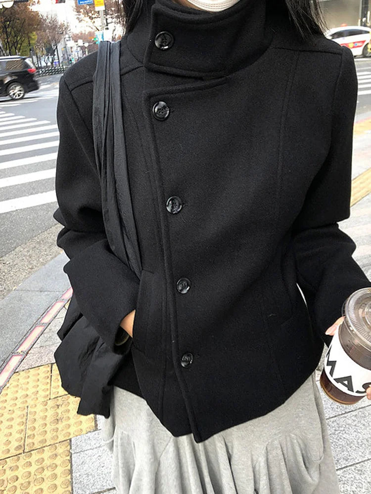 Minimalist Long-Sleeve Black Layering Top