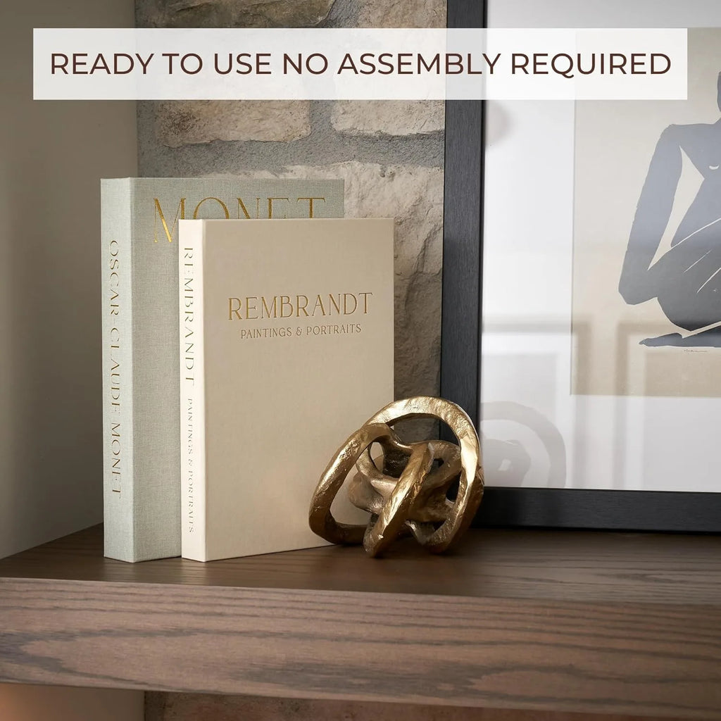 Linen-Look Decorative Book Storage Boxes – Set of 2