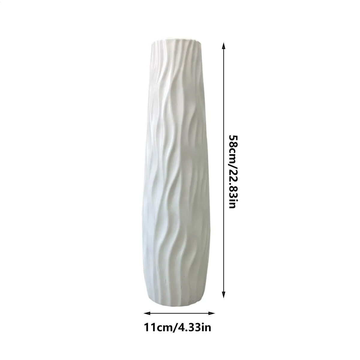 Textured Plastic Floor Vase – 58 cm
