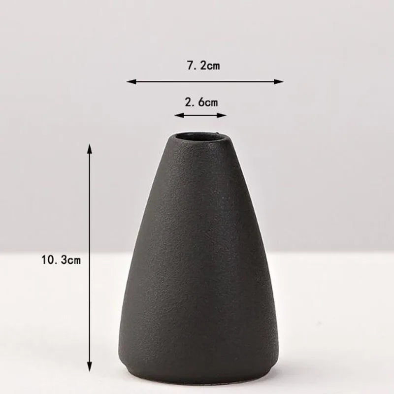 Black Ceramic Tabletop Vase