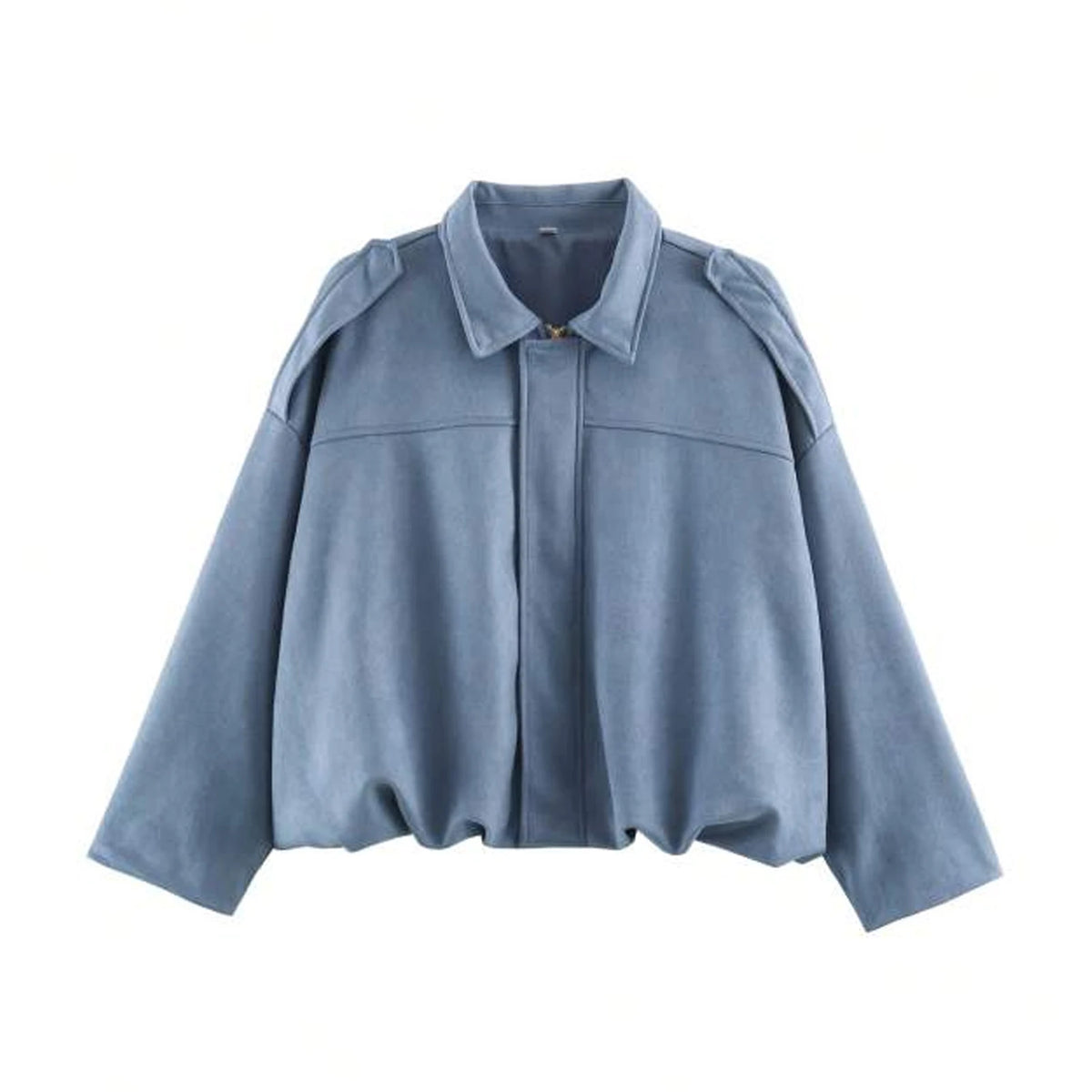Relaxed Suede-Look Batwing Jacket