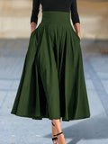 Bow-Detail A-Line Midi Skirt