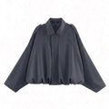 Relaxed Suede-Look Batwing Jacket