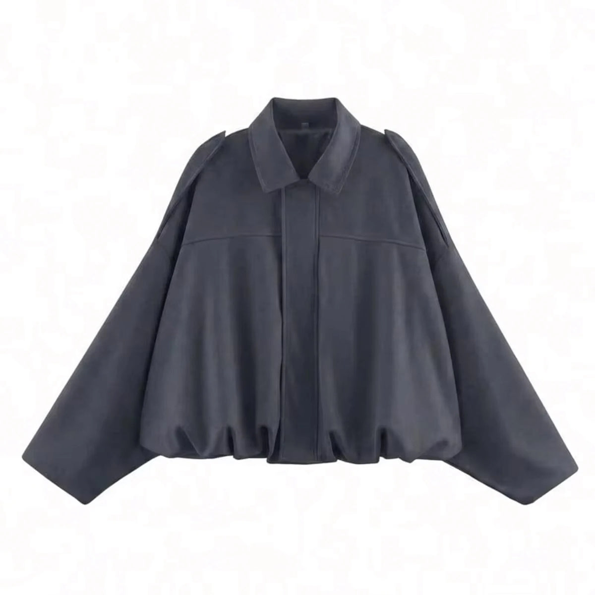 Relaxed Suede-Look Batwing Jacket