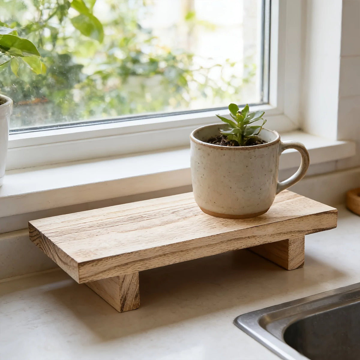 Vintage-Style Wooden Decorative Tray