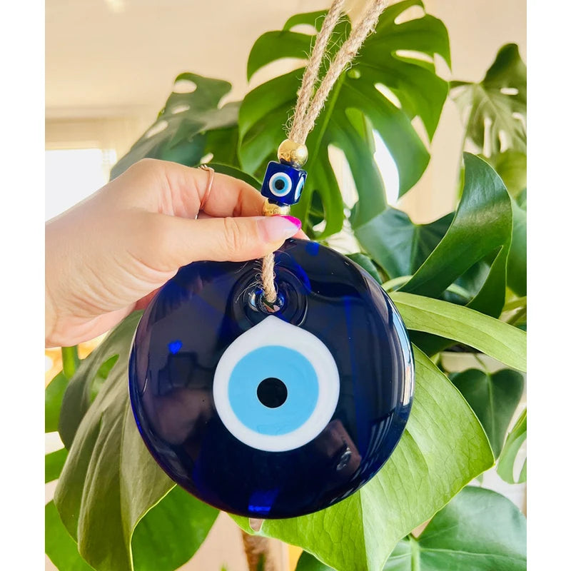 Blue Glass Evil Eye Wall Hanging