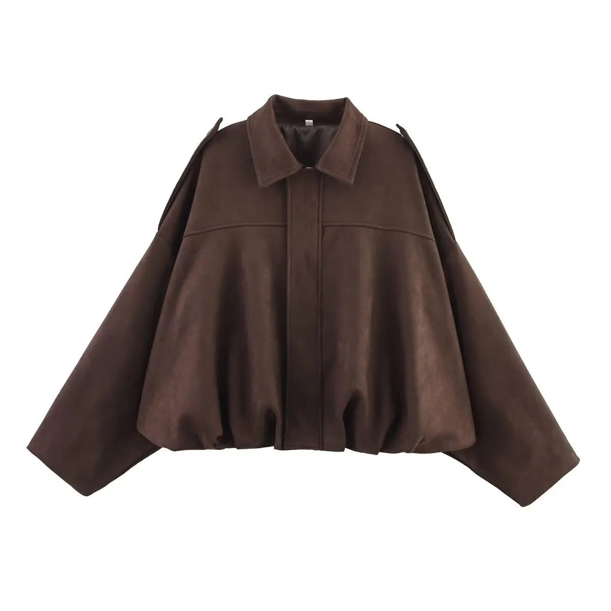 Relaxed Suede-Look Batwing Jacket