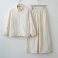 Casual Zip-Front Jacket & Trouser Set
